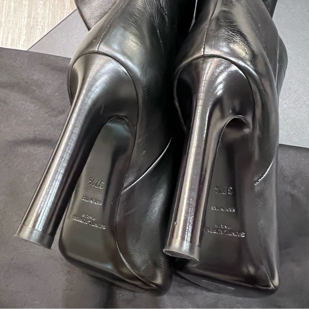 YSL Saint Laurent Over the Knee Boots Black - Picture 10 of 16